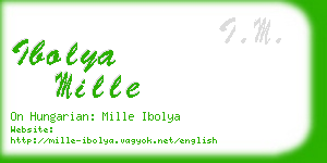ibolya mille business card